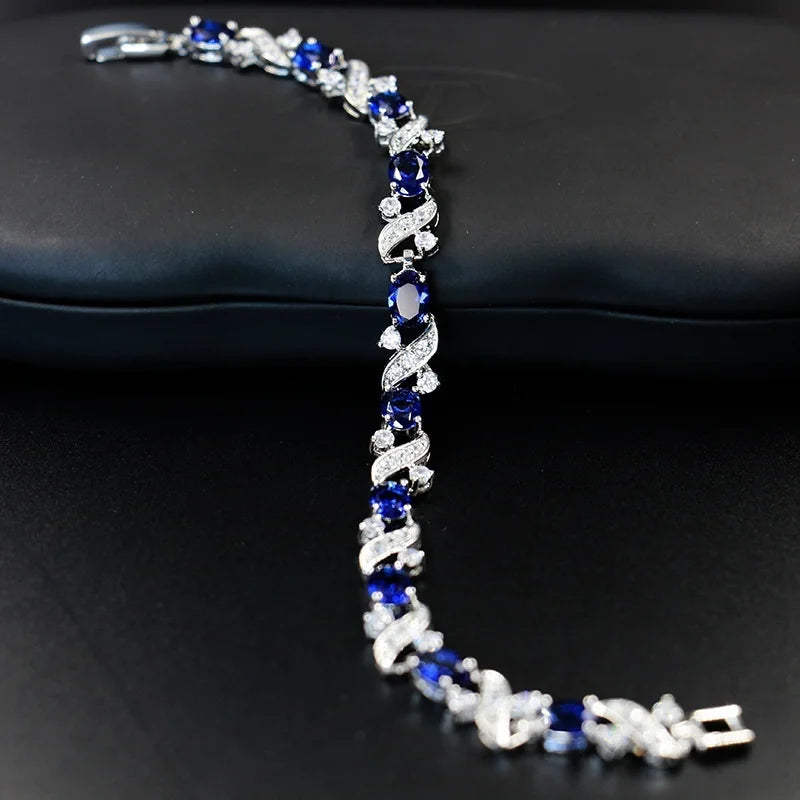 Fashionable and Exquisite Crystal Gemstone Bracelet Temperament Elegant Charm Bracelet Women\\'s Dinner Party Jewelry Girl Gift
