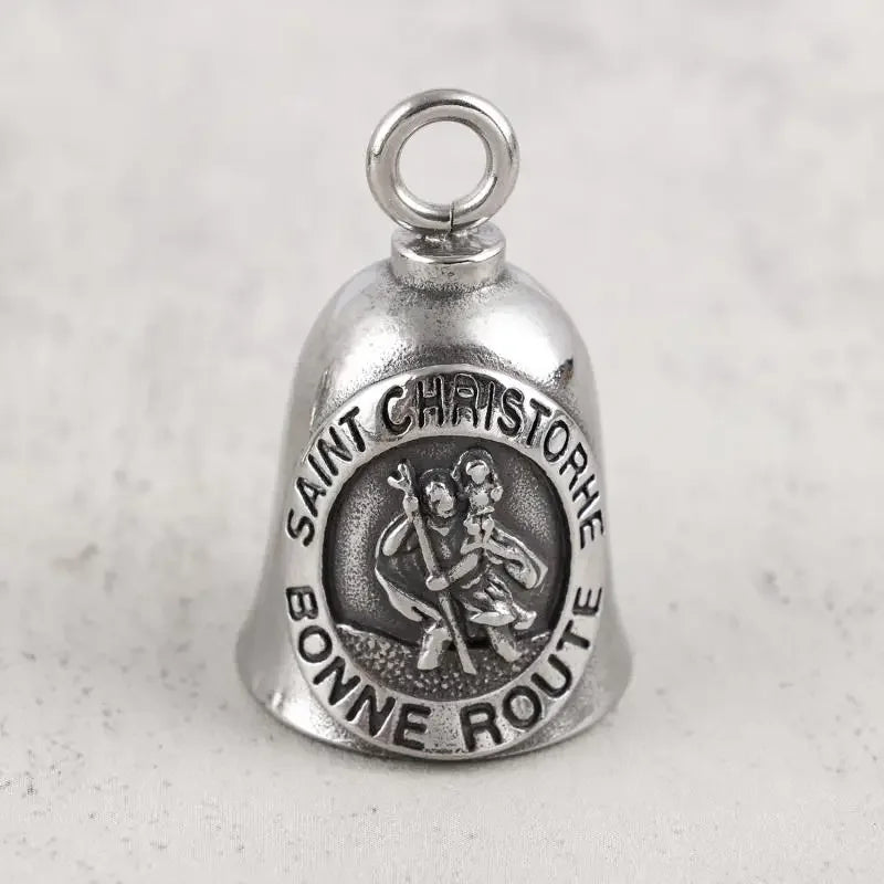 Fashion Trend Creative Engraving Religious Great Man Portrait Bell Pendant Motorcycle Necklace Accessories Men and Women Gifts